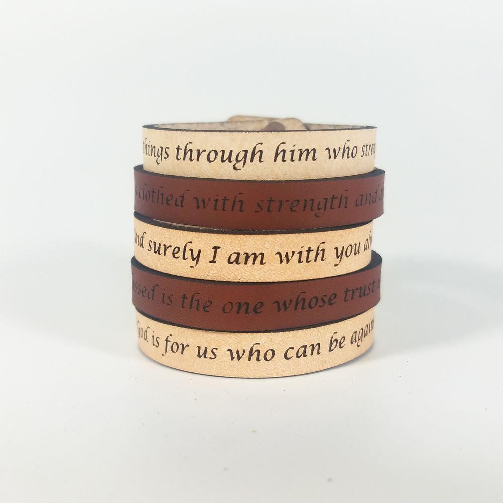 Spiritual Quote Bracelet - faith hope love