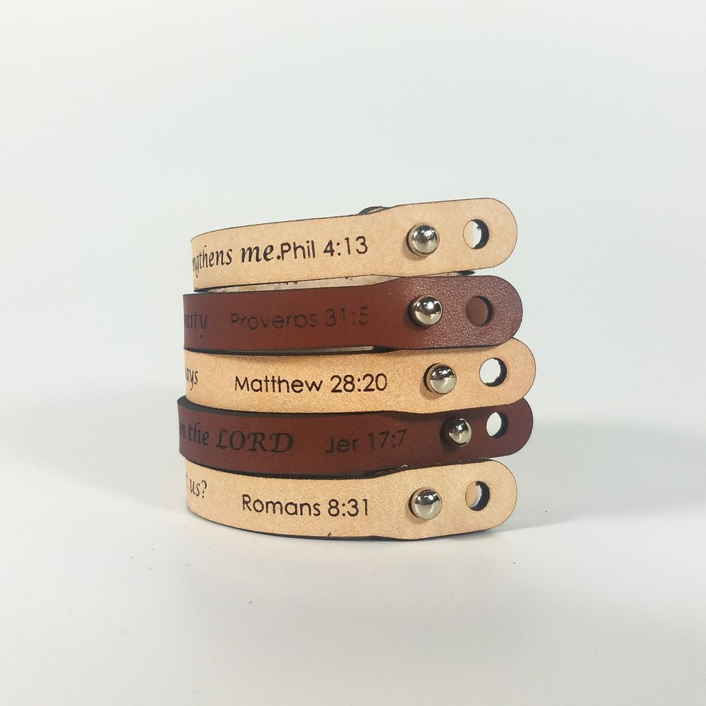 Spiritual Quote Bracelet - faith hope love